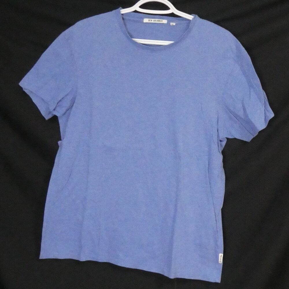 BEN SHERMAN | medium | Light Blue Cotton Short Sleeve Tee / T-Shirt